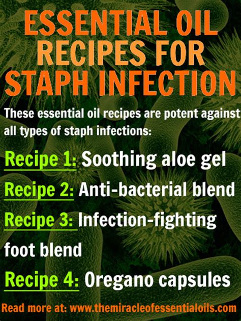 You can also apply some diluted <b>essential</b> <b>oils</b> to help treat common skin infections like acne or even warts. . How to use essential oils for staph infection